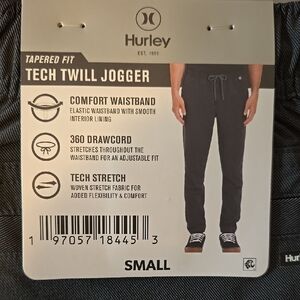 Hurley Men's Black Tech Twill Jogger Pants